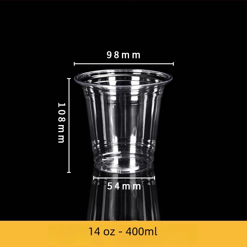 Pahar PET de unică folosință pentru cafea/ceai cu lapte, imprimare offset, personalizabil, imprimare logo disponibil, potrivit pentru ambalaje alimentare