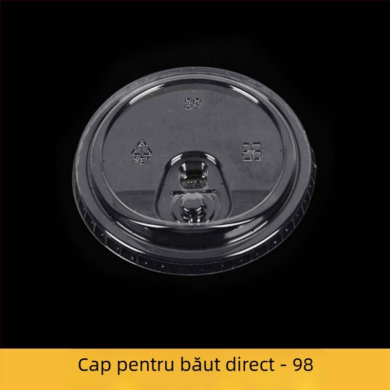 Pahar PET de unică folosință pentru cafea/ceai cu lapte, imprimare offset, personalizabil, imprimare logo disponibil, potrivit pentru ambalaje alimentare