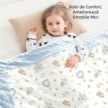 Pătură pentru înfășat din bumbac 100%, umplutură poliester, sezon primăvară-toamnă, potrivită pentru sugari și copii până la 3 ani