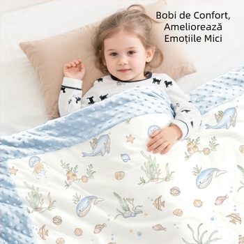 Pătură pentru înfășat din bumbac 100%, umplutură poliester, sezon primăvară-toamnă, potrivită pentru sugari și copii până la 3 ani