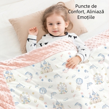 Pătură pentru înfășat din bumbac 100%, umplutură poliester, sezon primăvară-toamnă, potrivită pentru sugari și copii până la 3 ani