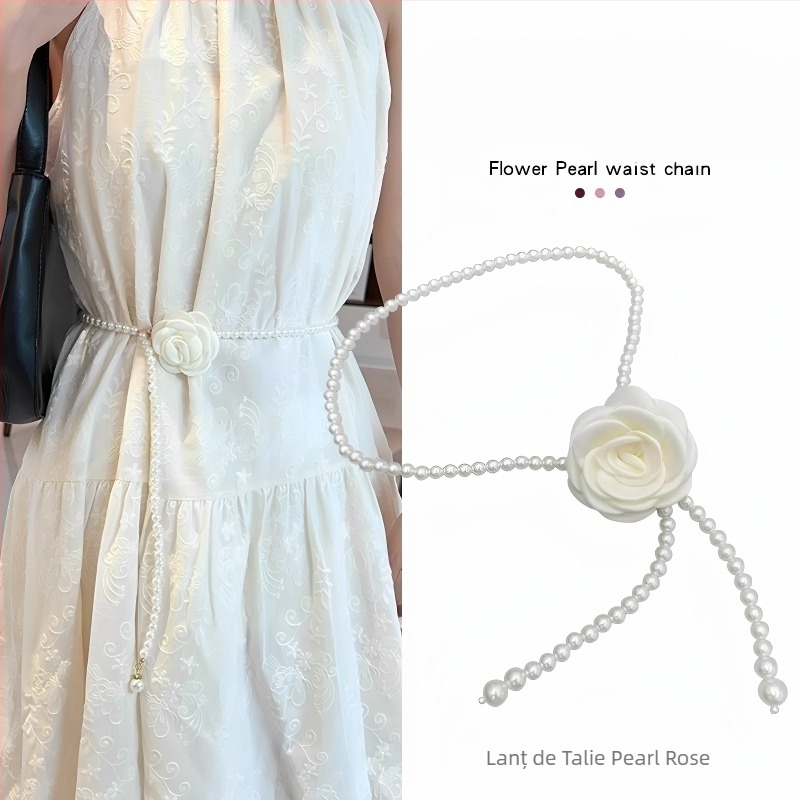 Lanț talie, Material: Plastic, Lungime: 110 cm, Lățime: 2-4 cm, Stil: Elegant