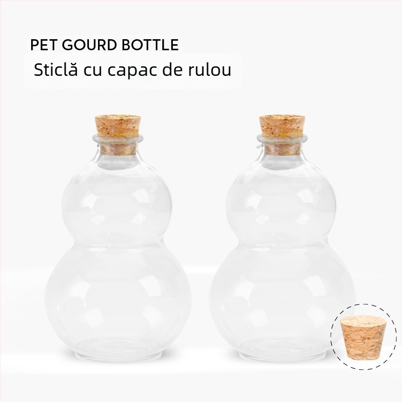 Sticlă PET de unică folosință cu capac, pentru ceai cu lapte cold brew, 401-500 ml, destinată magazinelor de ceai, plastic ne-degradabil