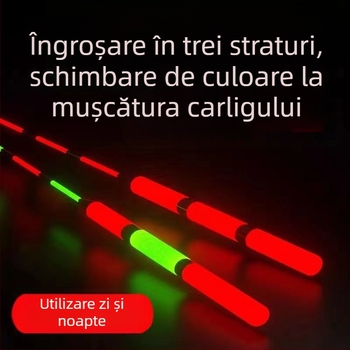 Plută de pescuit cu drift vertical – culoare schimbătoare, luminescentă, electronică pentru zi și noapte; material compozit; marcă Powerful merchant.