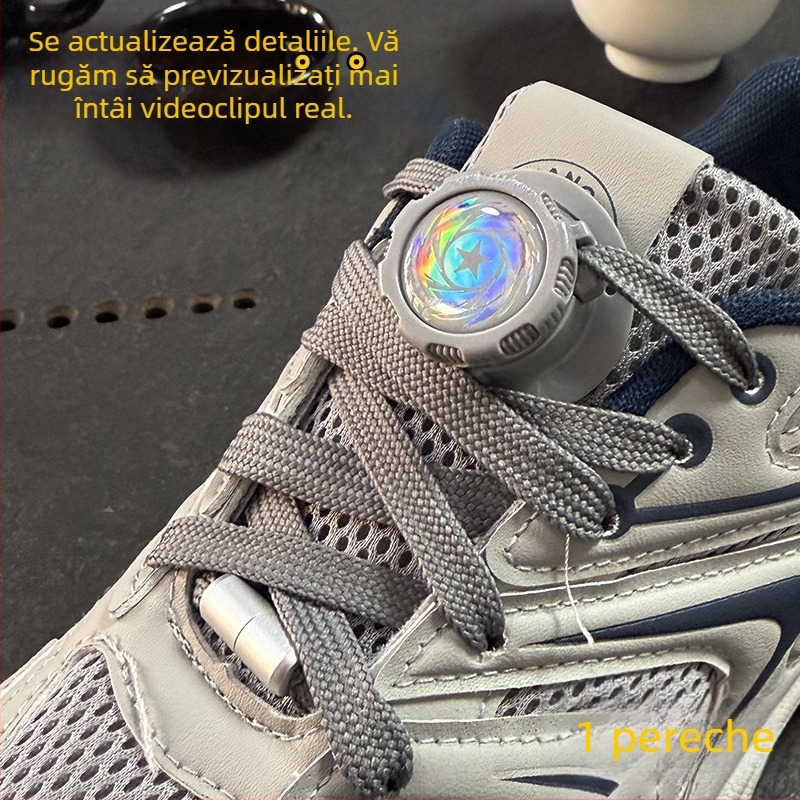 Cataramă rotativă pentru pantofi pentru copii și adulți, cataramă sport fără montaj pentru adidași, pantofi casual și de lucru, stil 01, utilizare pe tot timpul anului