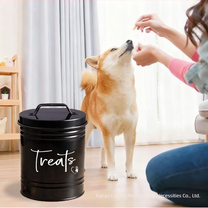 Recipient rotund pentru depozitarea hranei pentru animale – din oțel galvanizat, cu capac, capacitate mare