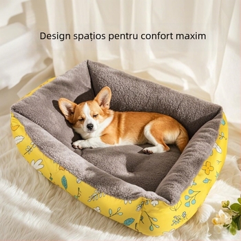 Cuib pentru animale de companie – pentru câini și pisici, interior pentru toate anotimpurile, lavabil, respirabil și cald, potrivit pentru câini de la mici la mari