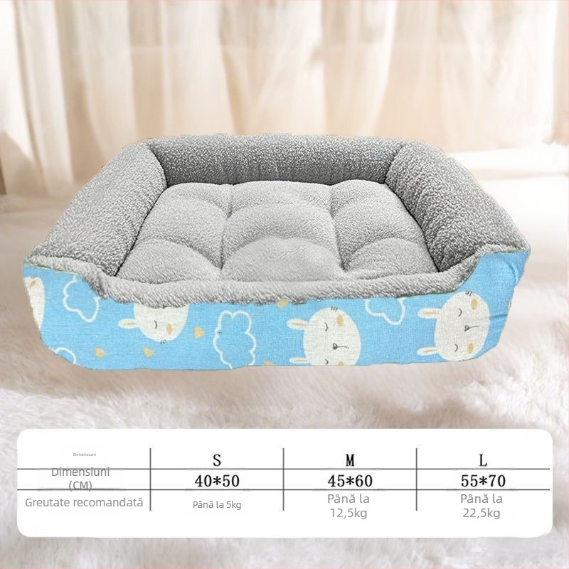 Cuib pentru animale de companie – pentru câini și pisici, interior pentru toate anotimpurile, lavabil, respirabil și cald, potrivit pentru câini de la mici la mari