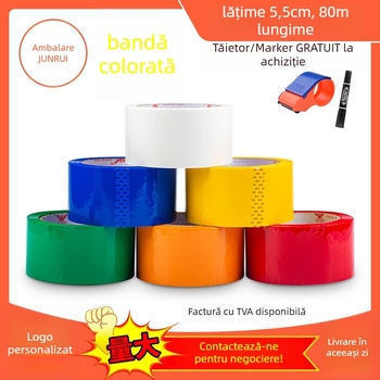 Bandă de ambalare cu film BOPP, 50 μm, adeziv pe bază de apă, rezistentă la umiditate, la temperaturi normale