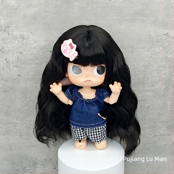 Perucă cosplay Lucy Xb0619, păr de mătase moale, coafură valuri de apă, procesare mecanică, fără vopsire sau permanent