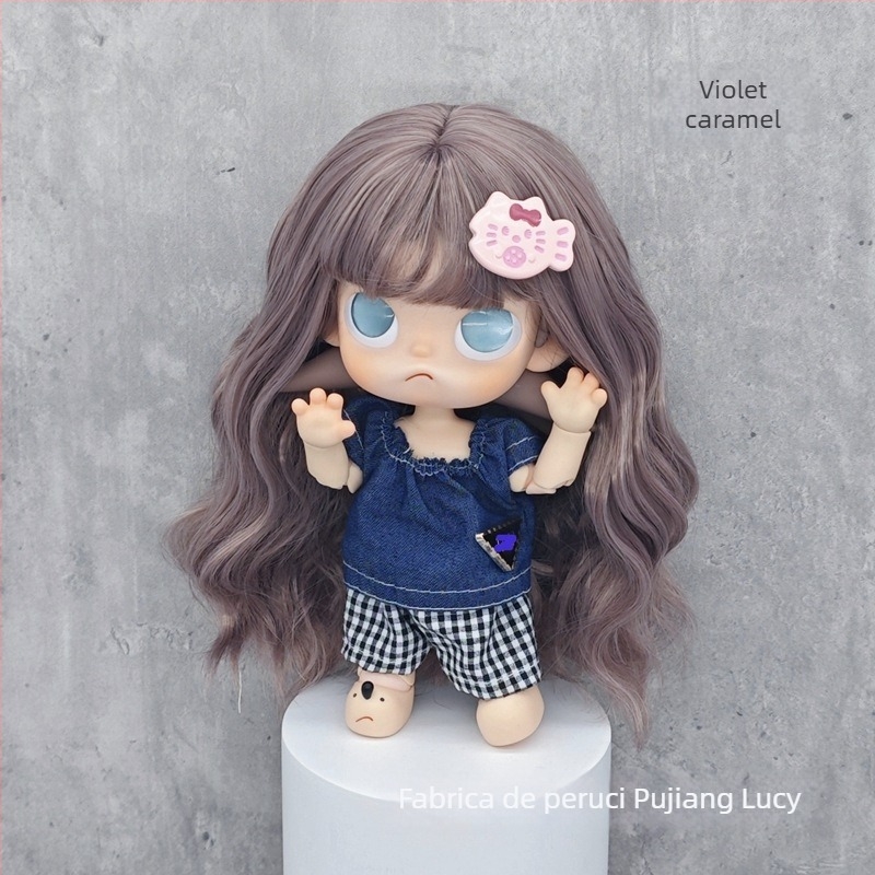 Perucă cosplay Lucy Xb0619, păr de mătase moale, coafură valuri de apă, procesare mecanică, fără vopsire sau permanent