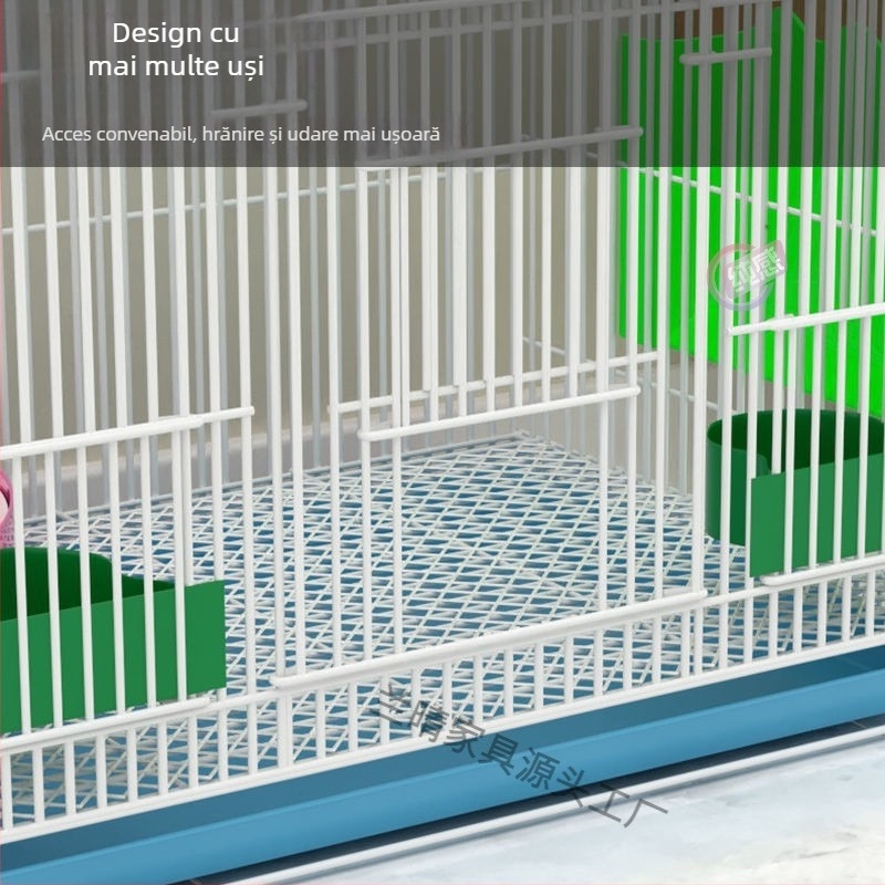 Cușcă pentru iepuri, din metal, set complet cu toaletă, pliabil, pentru uz casnic, fabricat în China