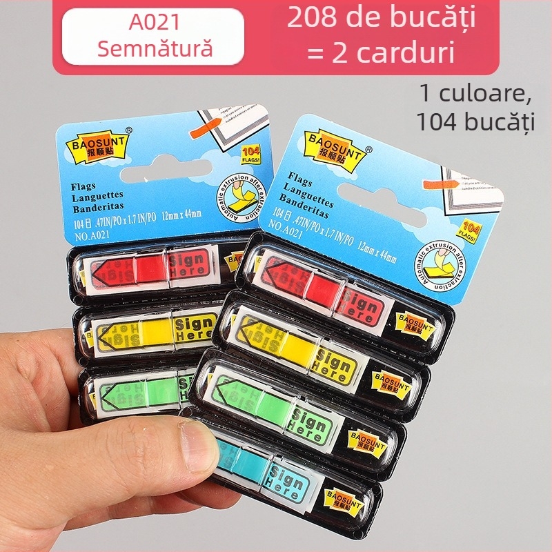 Etichetă indicator Joyful beauty, model PP indicator label, material PP plastic, tip etichetă indicator, 100 etichete pe pagină