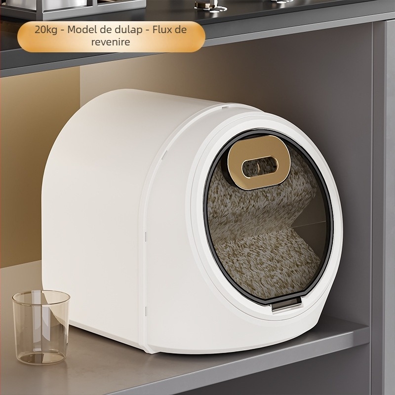 Cutie de depozitare pentru orez, PP, capacitate 10 L sau mai mare, sigilată, rezistentă la umezeală și insecte, de calitate alimentară, stil Nordic