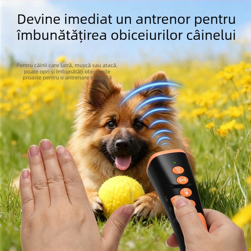 Forest King Repelor Ultrasonic pentru Câini - Inteligent, Manual, Portabil, Exterior, Plastic