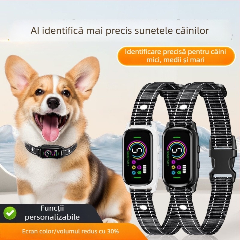 Guler anti-latrat pentru câini, din cauciuc, utilizare generală, marcă Powerful Merchant