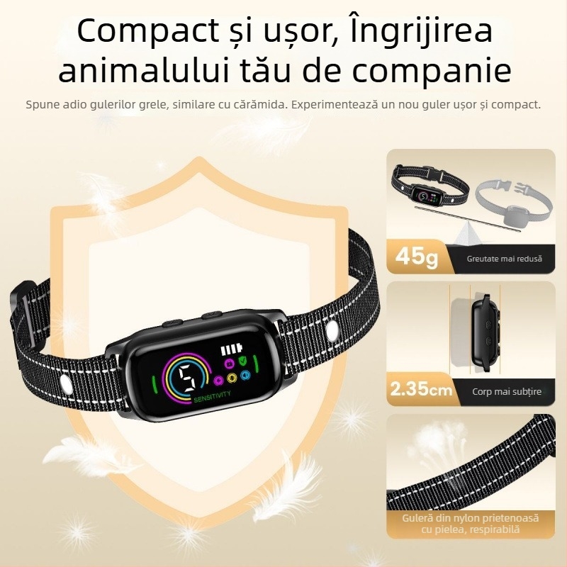 Guler anti-latrat pentru câini, din cauciuc, utilizare generală, marcă Powerful Merchant