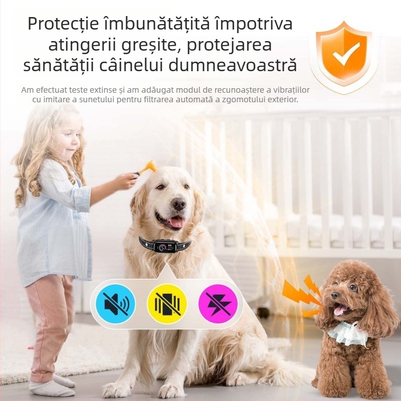 Guler anti-latrat pentru câini, din cauciuc, utilizare generală, marcă Powerful Merchant