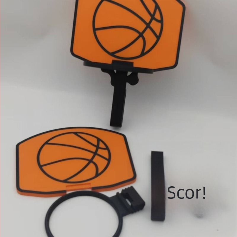 Coș de gunoi imprimat 3D cu inel de baschet – Material PLA, Artă modernă, Ornament decorativ