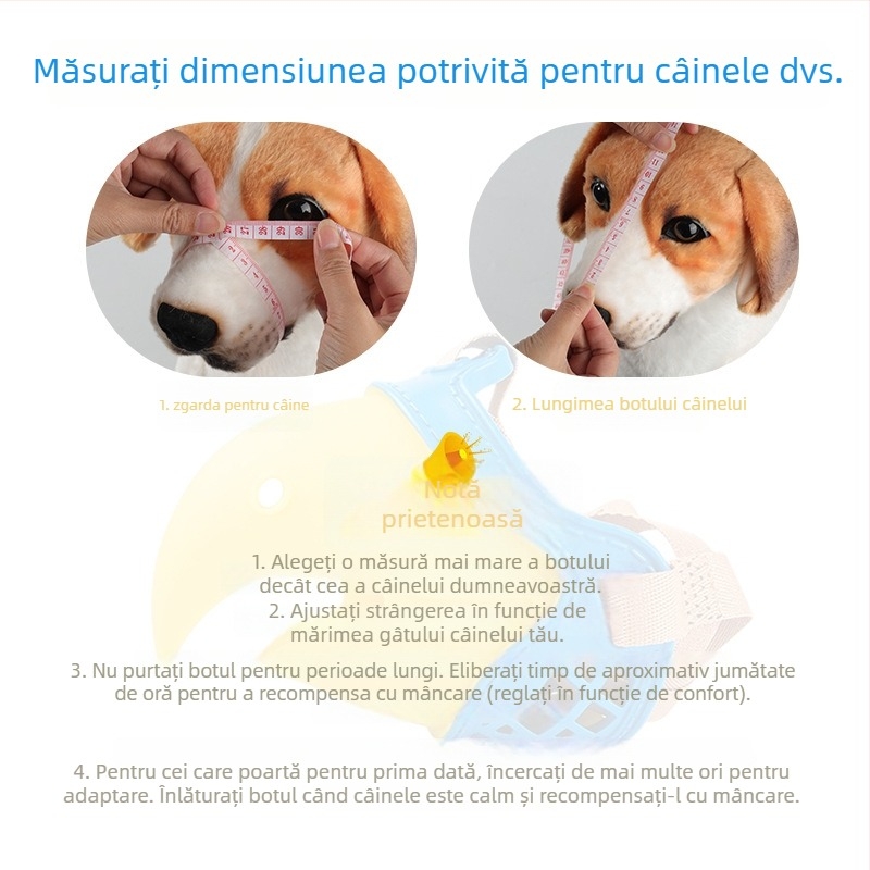 Botniță pentru câine Luxing - anti-mușcături, anti-lătrăt, controlul aportului de hrană