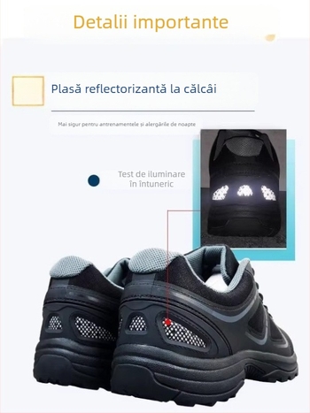 Pantofi de alergare cross-country cu închidere frontală cu șireturi, partea superioară din in, talpă EVA, tehnologie a talpii viscose