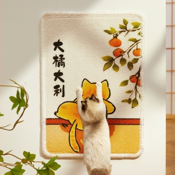 Placă de zgâriere pentru pisici, stil desen animat, material loop velvet, montare pe perete, jucărie verticală