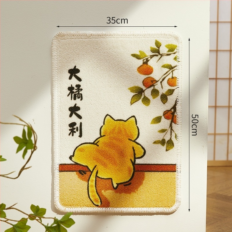 Placă de zgâriere pentru pisici, stil desen animat, material loop velvet, montare pe perete, jucărie verticală