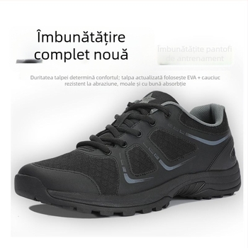 Pantofi de antrenament cu partea superioară din plasă, branț din latex, talpă din compozit antiderapant și design ușor