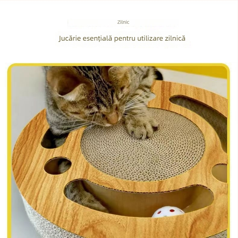 Murch Placă de zgâriere pentru pisici din hârtie ondulată – jucărie cartoon durabilă