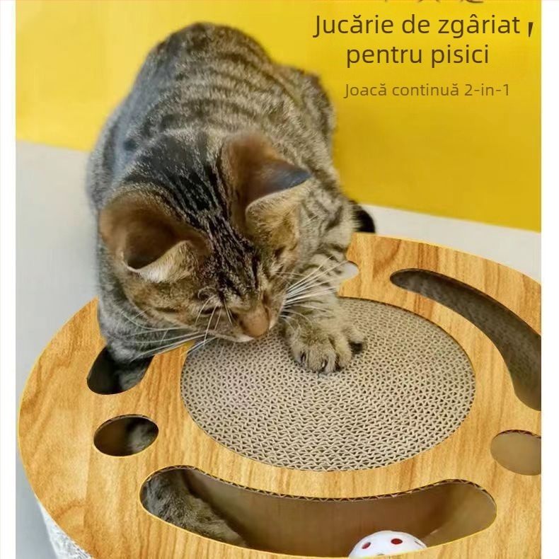 Murch Placă de zgâriere pentru pisici din hârtie ondulată – jucărie cartoon durabilă