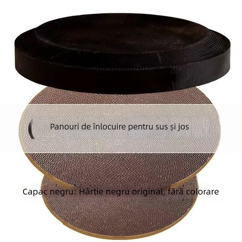 Cuib pentru pisici și jucărie de zgâriere din hârtie ondulată pentru pisici adulte și pisicuți, stil simplu