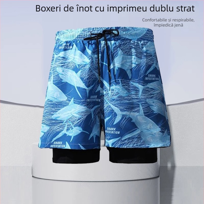 Trunchiuri de baie pentru bărbați, stil slip, 88% poliester, căptușire poliester, pentru adulți