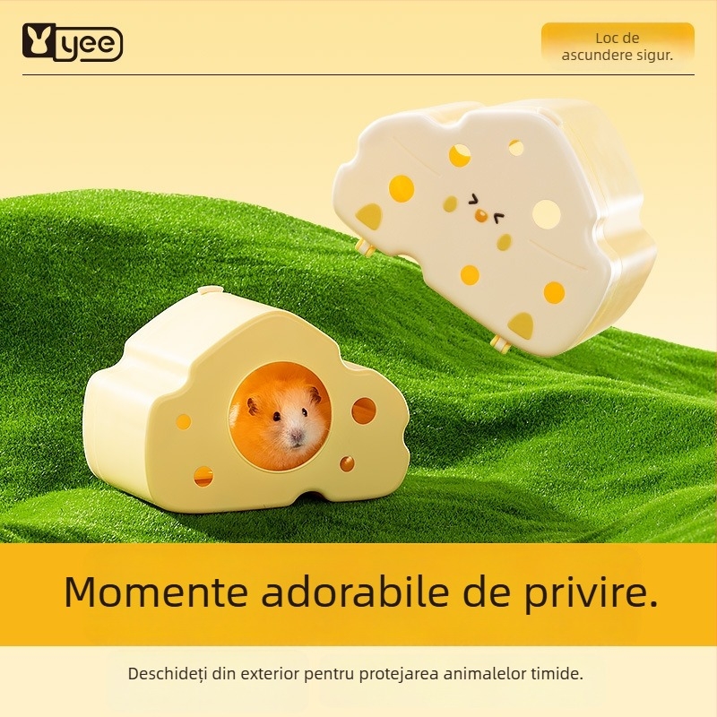 Casă de evadare pentru hamster, ABS, pentru interior, stil desen animat, odihnire și ascundere