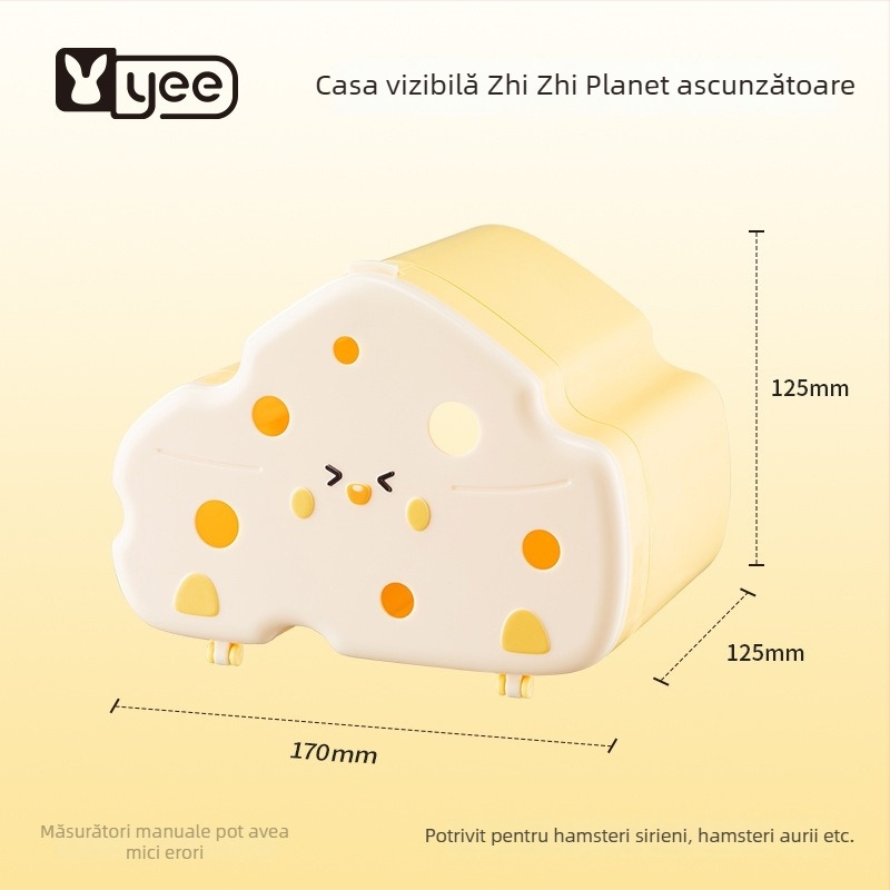 Casă de evadare pentru hamster, ABS, pentru interior, stil desen animat, odihnire și ascundere