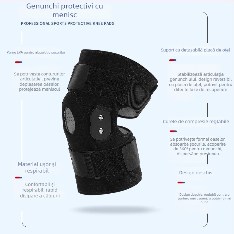 Genunchieră Ricardo, corp din poliester, pentru adulți, baschet, protecție pentru genunchi