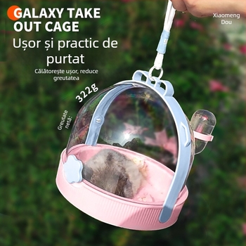 Cușcă portabilă pentru hamster - carcasă din plastic transparent, potrivită pentru hamster, marca Little Cute Pocket