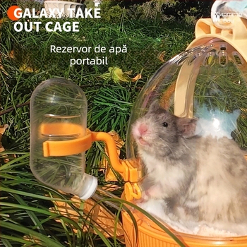 Cușcă portabilă pentru hamster - carcasă din plastic transparent, potrivită pentru hamster, marca Little Cute Pocket