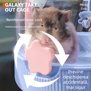 Cușcă portabilă pentru hamster - carcasă din plastic transparent, potrivită pentru hamster, marca Little Cute Pocket