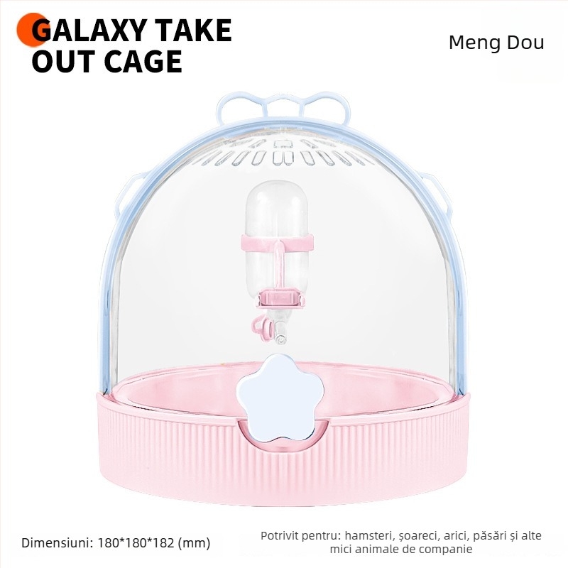 Cușcă portabilă pentru hamster - carcasă din plastic transparent, potrivită pentru hamster, marca Little Cute Pocket