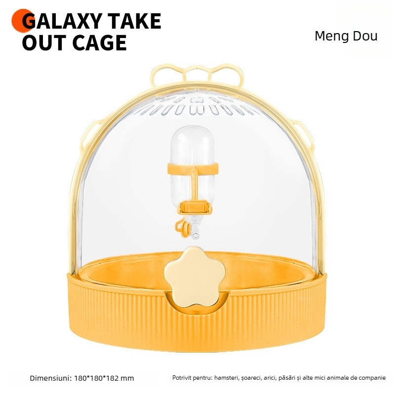 Cușcă portabilă pentru hamster - carcasă din plastic transparent, potrivită pentru hamster, marca Little Cute Pocket