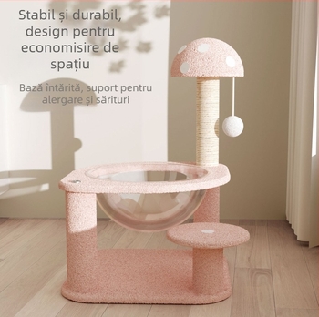 Raft de cățărare pentru pisici cu cuib integrat, copac și placă de zgâriere, material din sisal, stil drăguț, origine Xuzhou