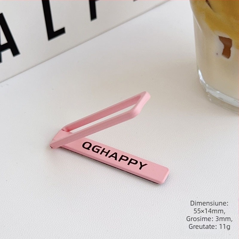 Suport metalic pliabil pentru spate — accesoriu autoadeziv pentru husă de telefon, portabil, ultra-subțire, compatibil universal