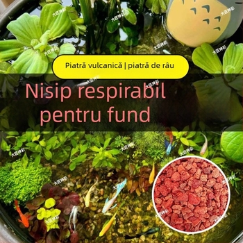 Kit decorativ cu pietre vulcanice pentru acvarii și amenajări peisagistice, cu substrat de fund