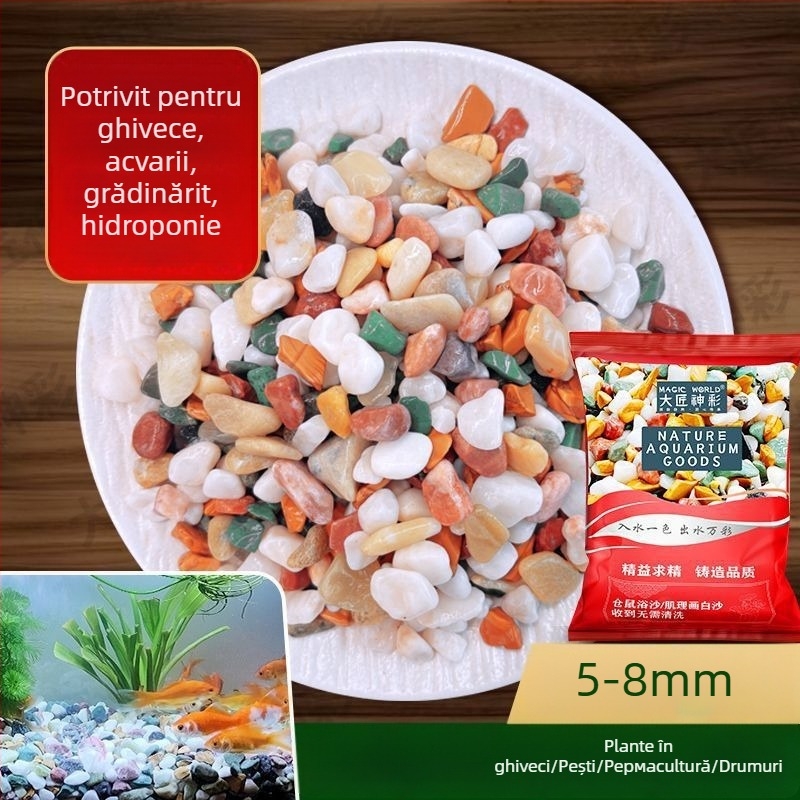 Pietre Rain Flower naturale pentru fundul acvariului, suprafață pentru hidroponie și decor pentru suculente.