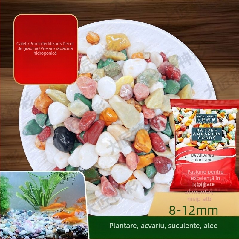 Pietre Rain Flower naturale pentru fundul acvariului, suprafață pentru hidroponie și decor pentru suculente.