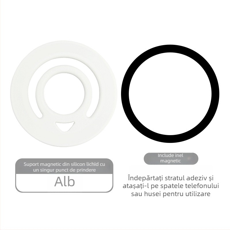 Inel de suport MagSafe pentru telefon din silicon lichid – universal, personalizabil, marca Lucky