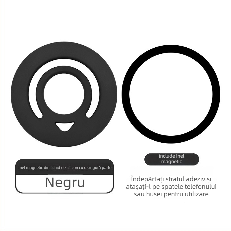 Inel de suport MagSafe pentru telefon din silicon lichid – universal, personalizabil, marca Lucky