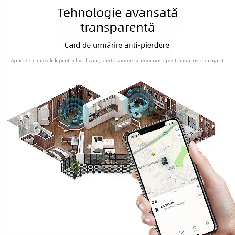 TRANGJAN P21 Localizator anti-pierdere, rază wireless 0.5 m, baterie 80 mAh, greutate 10 g, carcasă PC