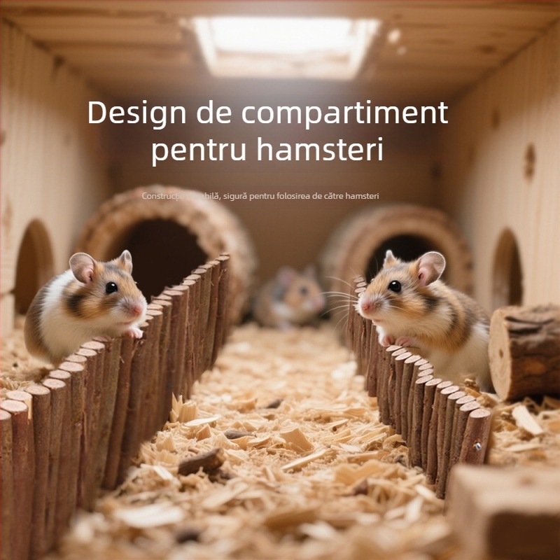 Set de jucării pentru hamster: tunel din ramuri de salcie, cuib, leagăn, hamac, scară și gard; pentru Totoro; origine Zhejiang; brand Pet taro