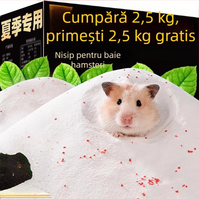Nisip de baie pentru hamster și nisip pentru urină – două în unu, toaletă de baie specială pentru hamsteri, deodorant pentru mirosuri